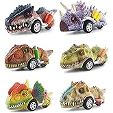 DINOBROS Dinosaur Toys for Kids 3-5, Pull Back Dinosaur Cars for 3 4 5 6 7 Year Old Boys Girls 6 Pack Dino Toys Gifts for Tod