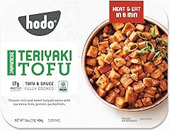 Hodo Japanese Teriyaki Tofu | Ready in 5 Minutes | Fully Cooked | High Protein | Organic and Non-GMO Tofu with Sauce | Family