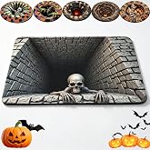 Chinosuo 3D Halloween Rugs, Halloween 3D Rugs Optical Illusion, Soft and Durable Crystal Velvet Fabric, Halloween Indoor Decor(G-35.5 * 24inches)