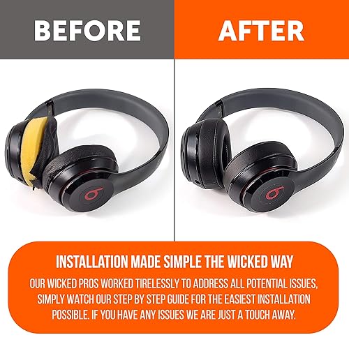 Wicked Cushions Replacement Ear Pads for Beats Solo Wireless On