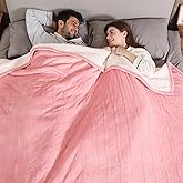 ESTINGO Heated Blanket Queen, Dual Control Electric Blanket Queen Size with 5 Heating Levels & 10 Hours Auto Off, Machine Washable Plush Heating Blanket for Bed Camping Office 84" x 90", Pale Pink