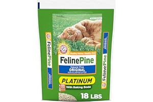 ARM & HAMMER Feline Pine Platinum Non-Clumping Cat Litter, Feline Pine Cat Litter 18lb