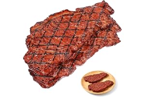 Yardwe 2Pcs Artificial Fake Steak Simulation Food Fake Cooked Roast Beef Meat Home Kitchen Decoration Market Display Photography Props (Brown)