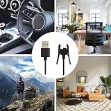 kwmobile USB Charger Cable for Garmin vivosmart 4 Smartwatch - 100cm Black view 5
