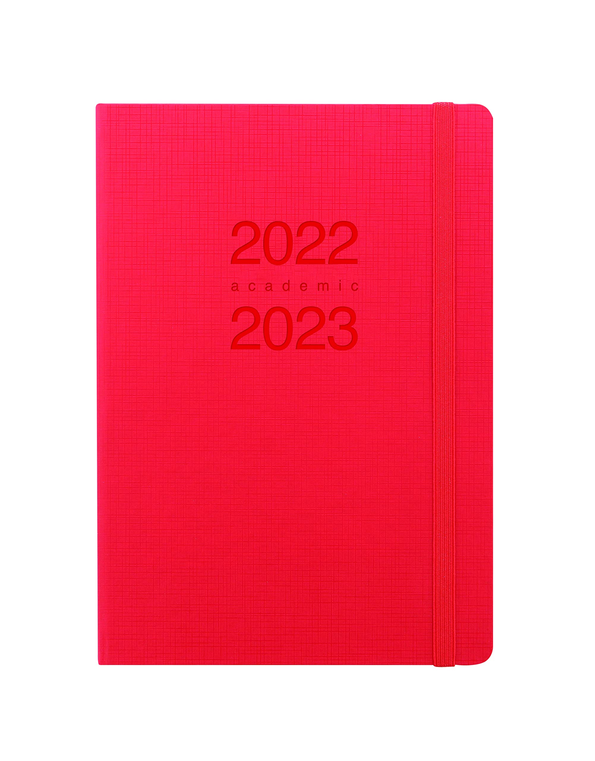 Letts Memo A5 Academic 22.23 Day to a Page with appointments Diary - red