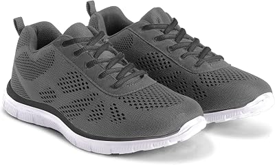 Get Fit Women's Lightweight Running Trainers Breathable Mesh Grey 6-39