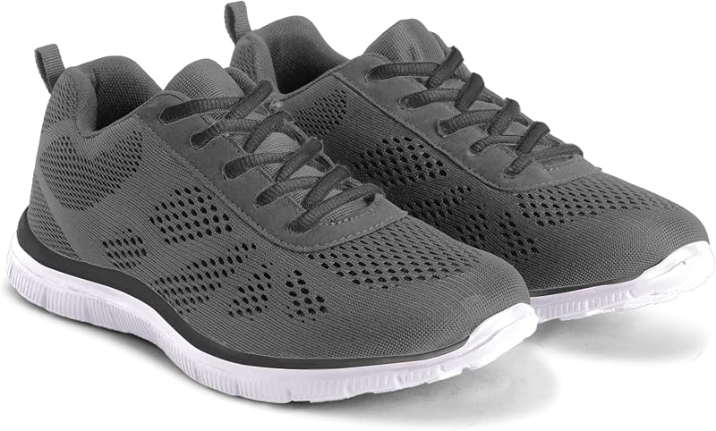 Get Fit Women's Lightweight Running Trainers Breathable Mesh Grey 6-39