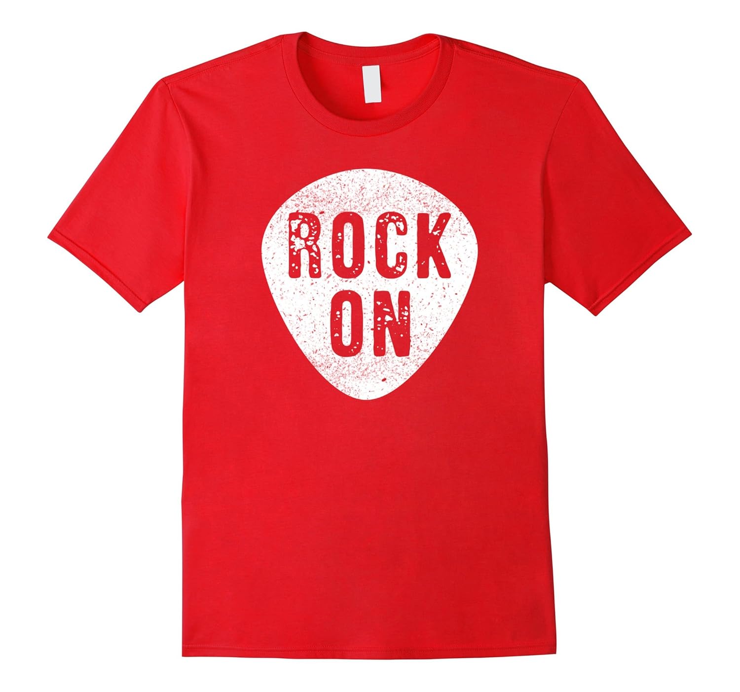 Funny Guitarist Guitar Pick Rock On Music Band T Shirt-Rose