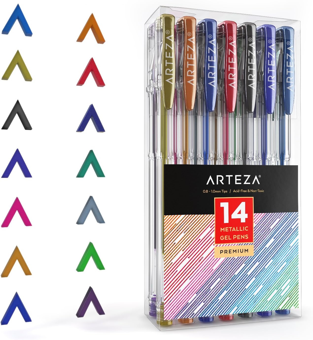 Set 4 Penne Gel Oro Metallizzato – 1.0 Mm, Inchiostro Oro Lucido, Perfette Per Calligrafia, Biglietti E Pittura - 4
