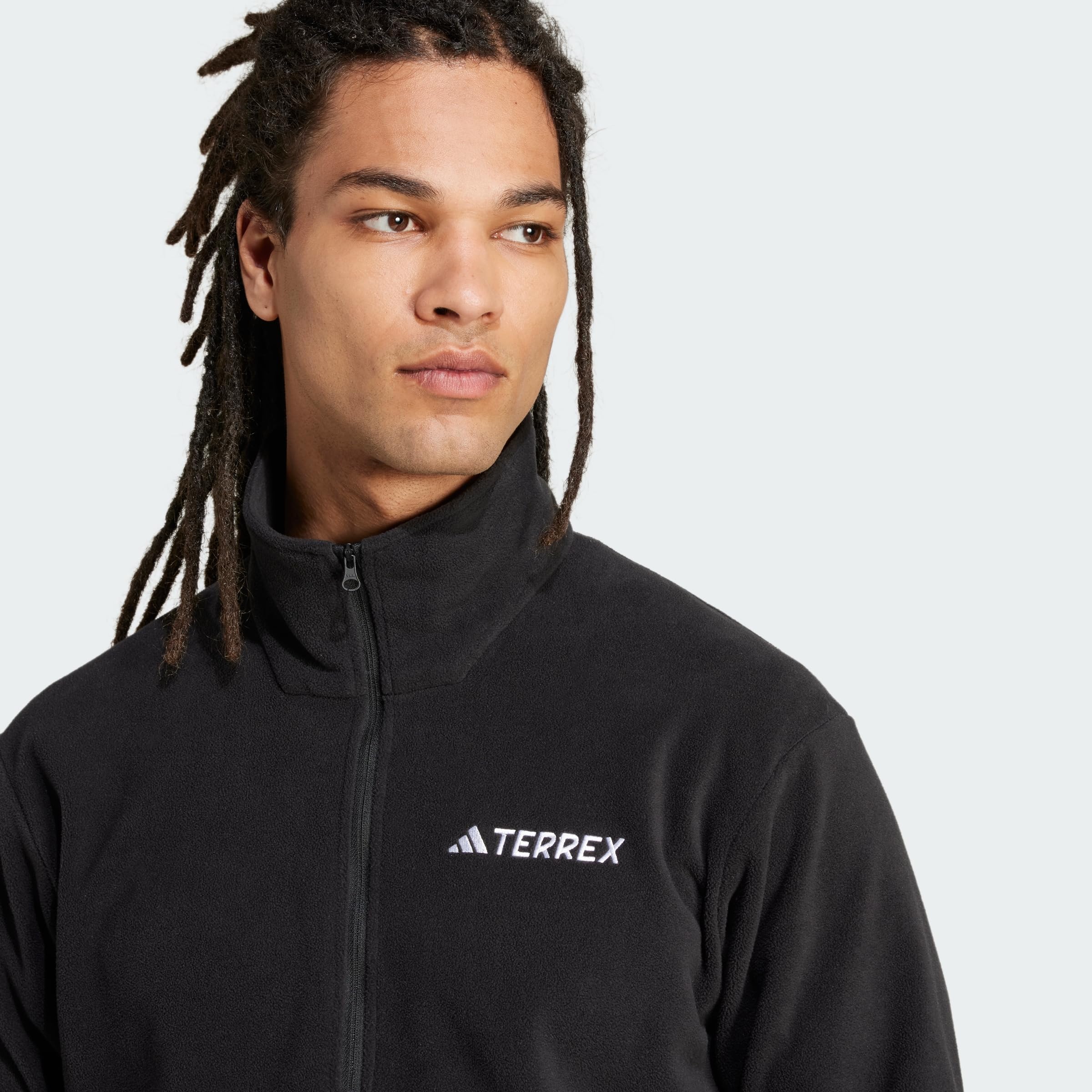 adidas Men's Terrex Multi Essentials Half Zip Fleece Jacket, Black, S 2