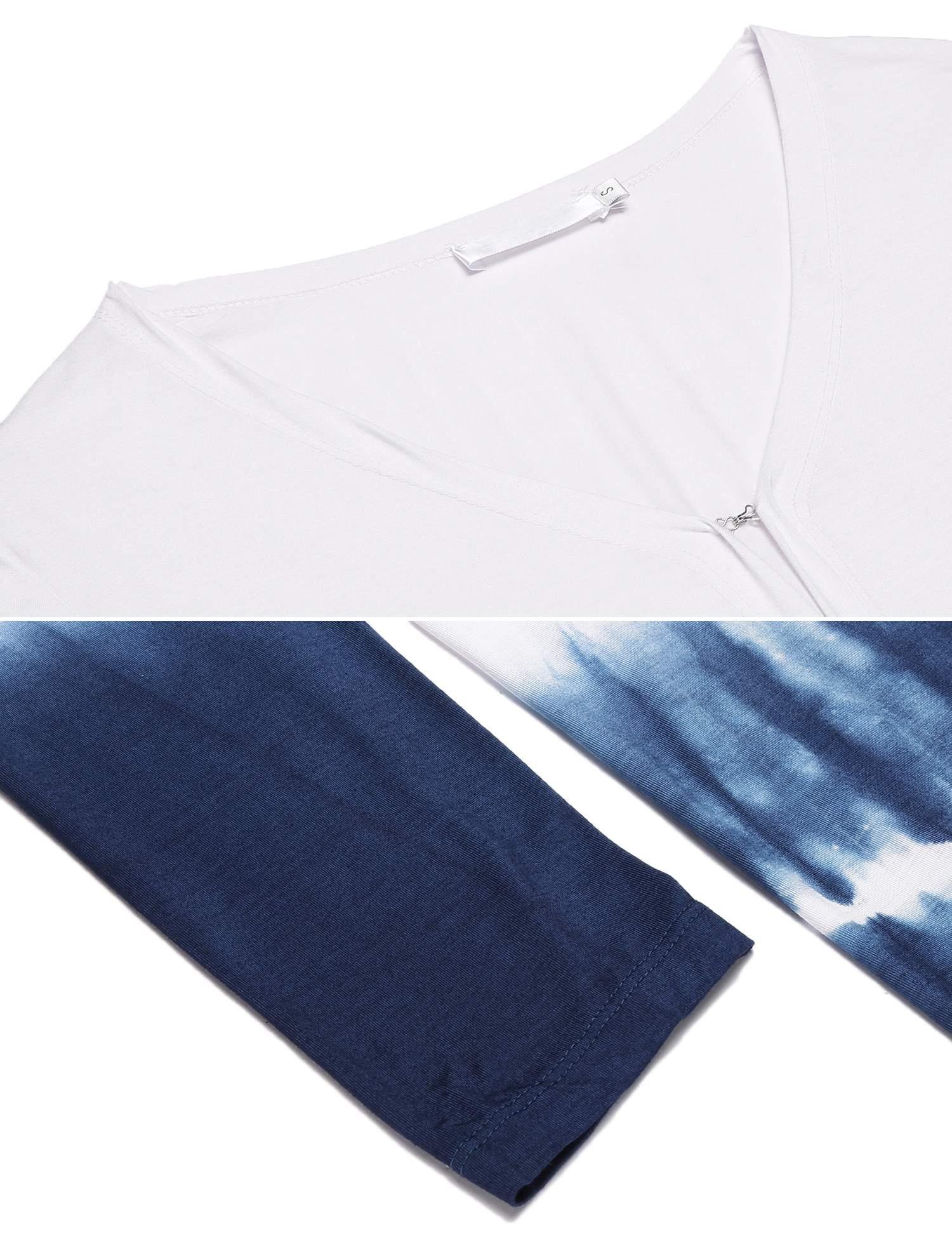 Womens Cardigans High Low Long Sleeve Open Front Lightweight Blouses Irregular Hem Draped Cardigans Blue Medium