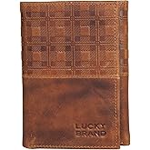 Lucky Brand Men's Trifold Wallet | ID Window | Card Slots | Genuine Leather | Organization | Durable | Stylish