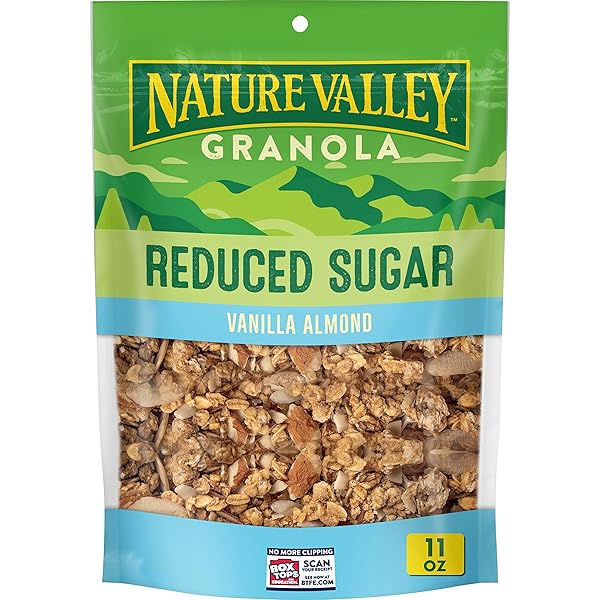 NATURE VALLEY VANILLA ALMOND REDUCED SUGAR GRANOLA, 11...