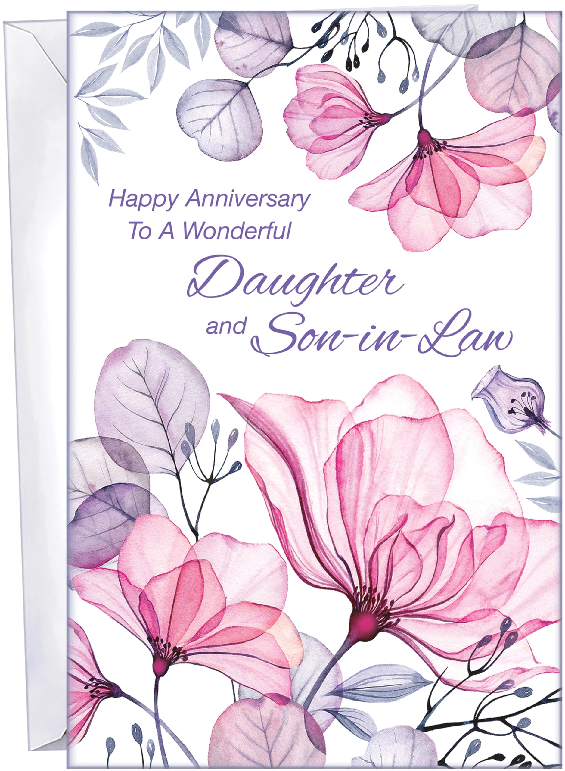 Photo 1 of Chuck's Card-O-Rama - Anniversary Card for Daughter and Son-In-Law - MADE in USA - Large Card Opens to 10" x 7.75" - Extra Thick Paper - 89103 - son in law and daughter anniversary card