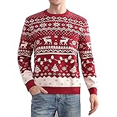 Runhit Ugly Christmas Sweater for Men Women Unisex Funny Christmas Sweaters Fun Holiday Pullovers Novelty Xmas Pullover Gift