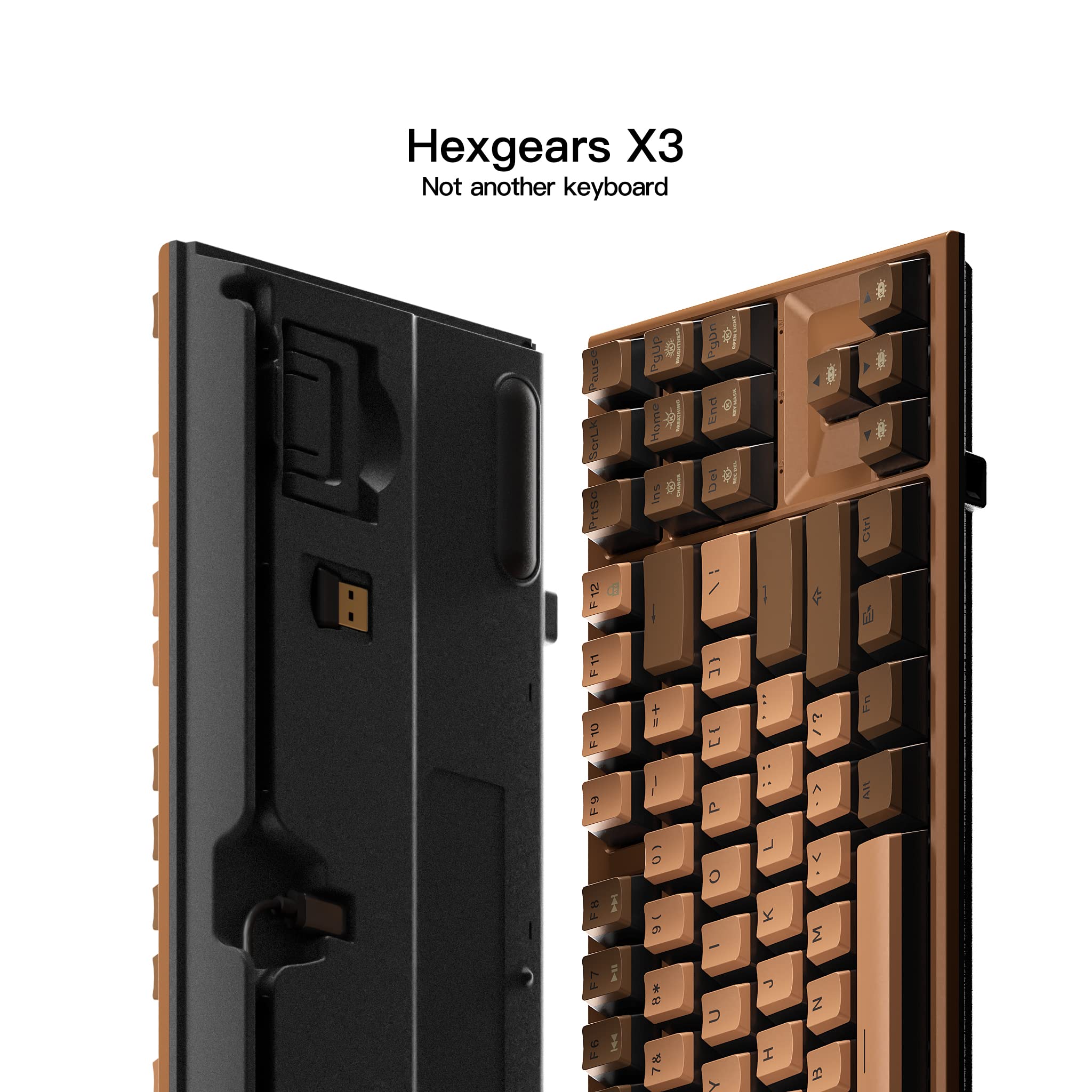 Hexgears PowerBlade X3 Wireless Mechanical Keyboard TKL 87 Keys, Kailh Box Blue Switch, Double-Shot PBT, Ergonomic, N-Key Rollover, Backlit Gaming Keyboard with Wrist Rest for PC/Tablet/Mac/Laptop