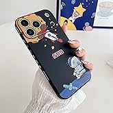 Yonds Queen for iPhone 17 Pro Cute Case, Cool Cartoon Astronaut Space Planet Rocket Design Stylish Bumper Cover Soft TPU Protective Anti-Slip Shockproof Fashion Case(iPhone 17 Pro, Rocket)