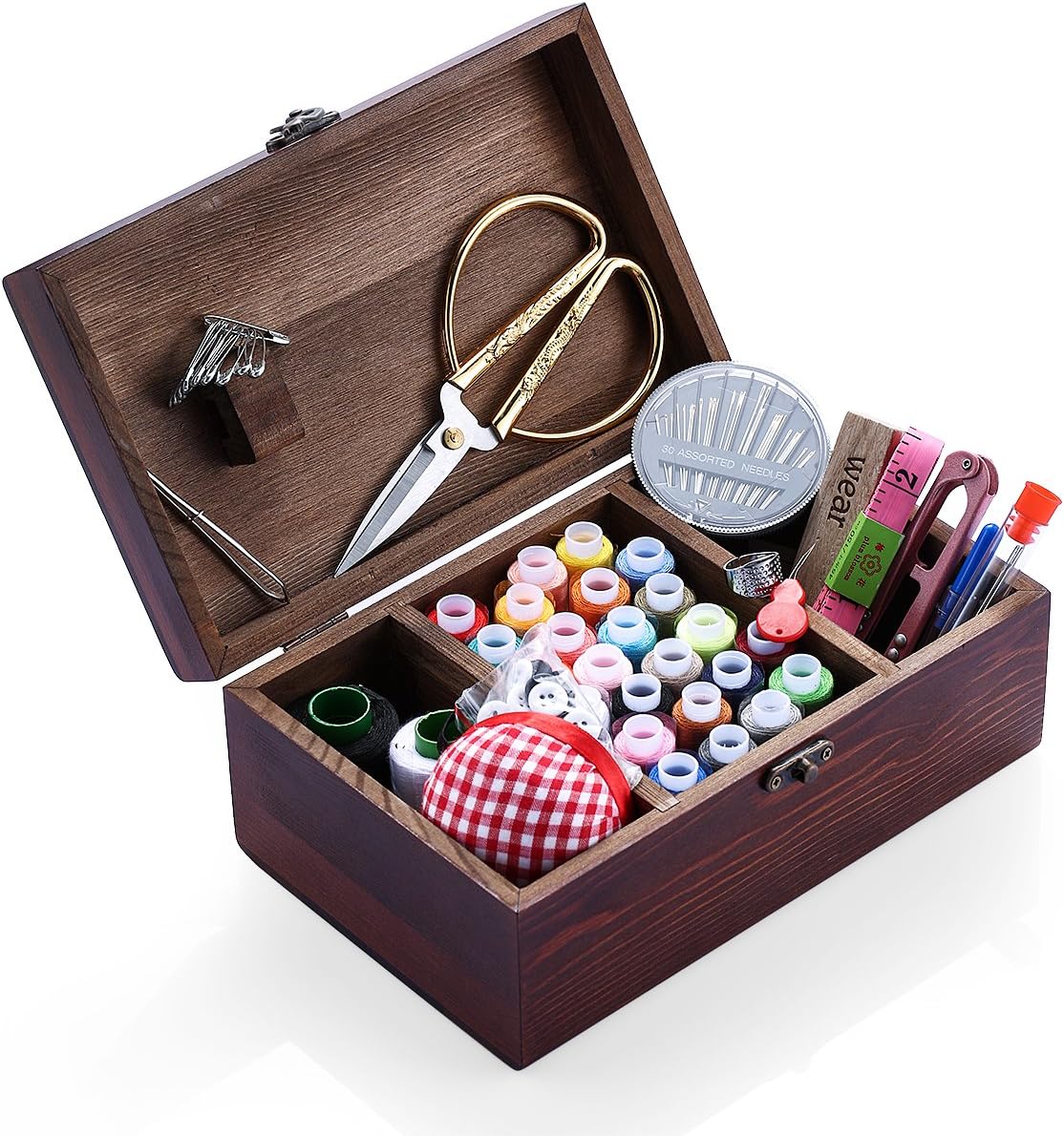 Органайзер, Wooden Organiser Box. Шкатулка для швейных принадлежностей. Коробка для швейных принадлежностей. Органайзер для швейных принадлежностей