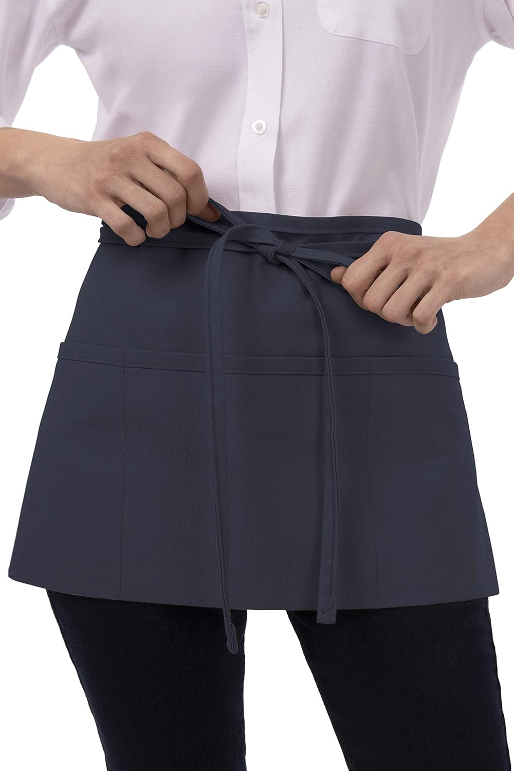 Chef Works Waist Apron, Navy, One Size: Clothing