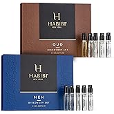H HABIBI Men's Perfume & Oud Perfume Sample Sets - Cologne for Men, Men's Cologne Sampler,10 Mini Sprays (2 mL Each), Made in USA