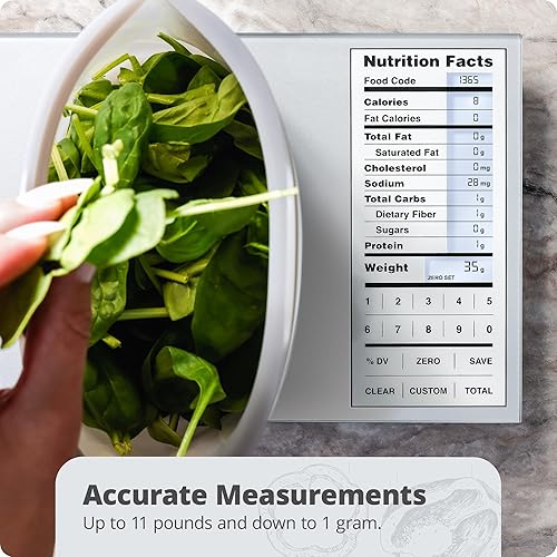 Greater Goods Nutrition Scale (Non‑Connected) – Food Grade Glass, 2,000  Food Codes Preloaded, Compact