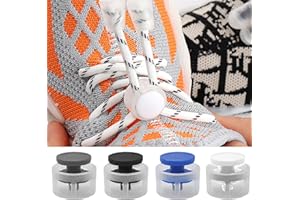 4 PCS Elastic No Tie Round Shoelaces for Sneakers Casual Shoes and Skateboarding Shoes Easy Slip-On Solution