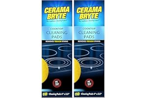 (2 Pack) Cerama Bryte Ceramic Cooktop Cleaning Pads, Total 20 Pads
