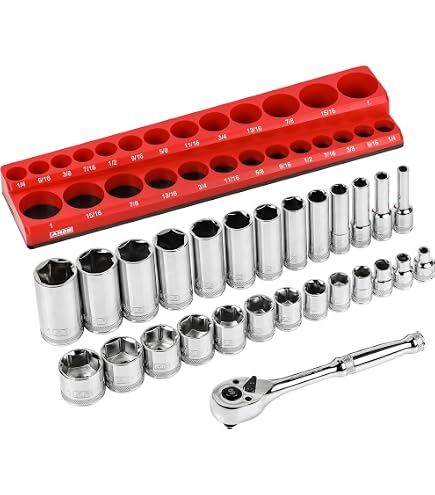 ARES 47004-32-Piece 3/8-inch Drive Metric Socket and 90-Tooth ARES 47004-32-Piece 3/8-inch Drive Metric Socket and 90-Tooth