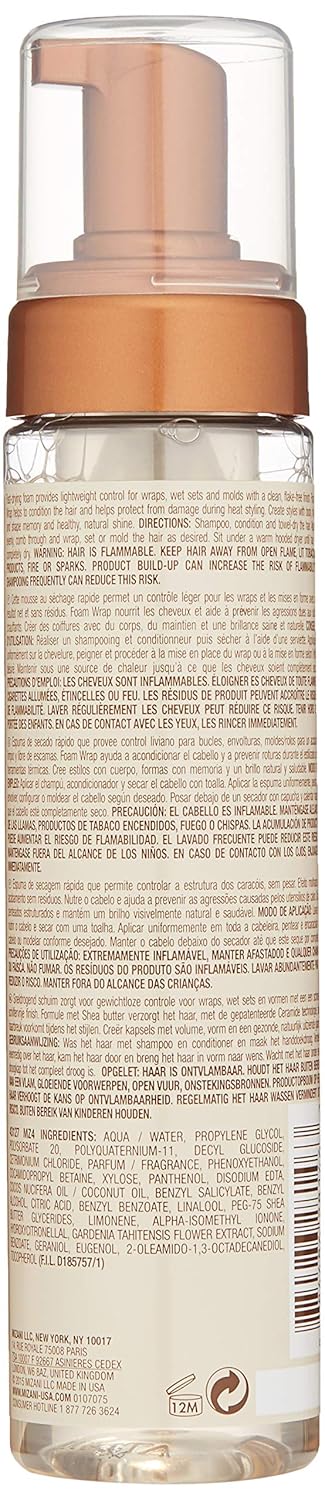 MIZANI Styling Foam Wrap | Balances Hydration, Shine & Hold | With Shea Butter | Paraben-Free | For Curly Hair | 8.5 Fl. Oz.: Premium Beauty