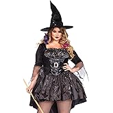 Leg Avenue Women's Plus-Size 2 Piece Black Magic Mistress Witch Costume