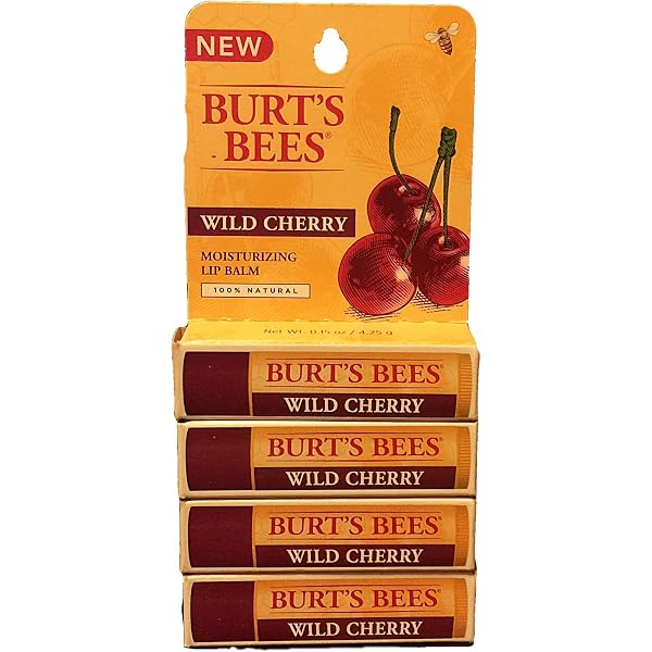 Burt's Bees Lippenbalsam Wild Cherry – 100% Natürlich, 4.25 G, Mit Kirschöl & Vitamin E
