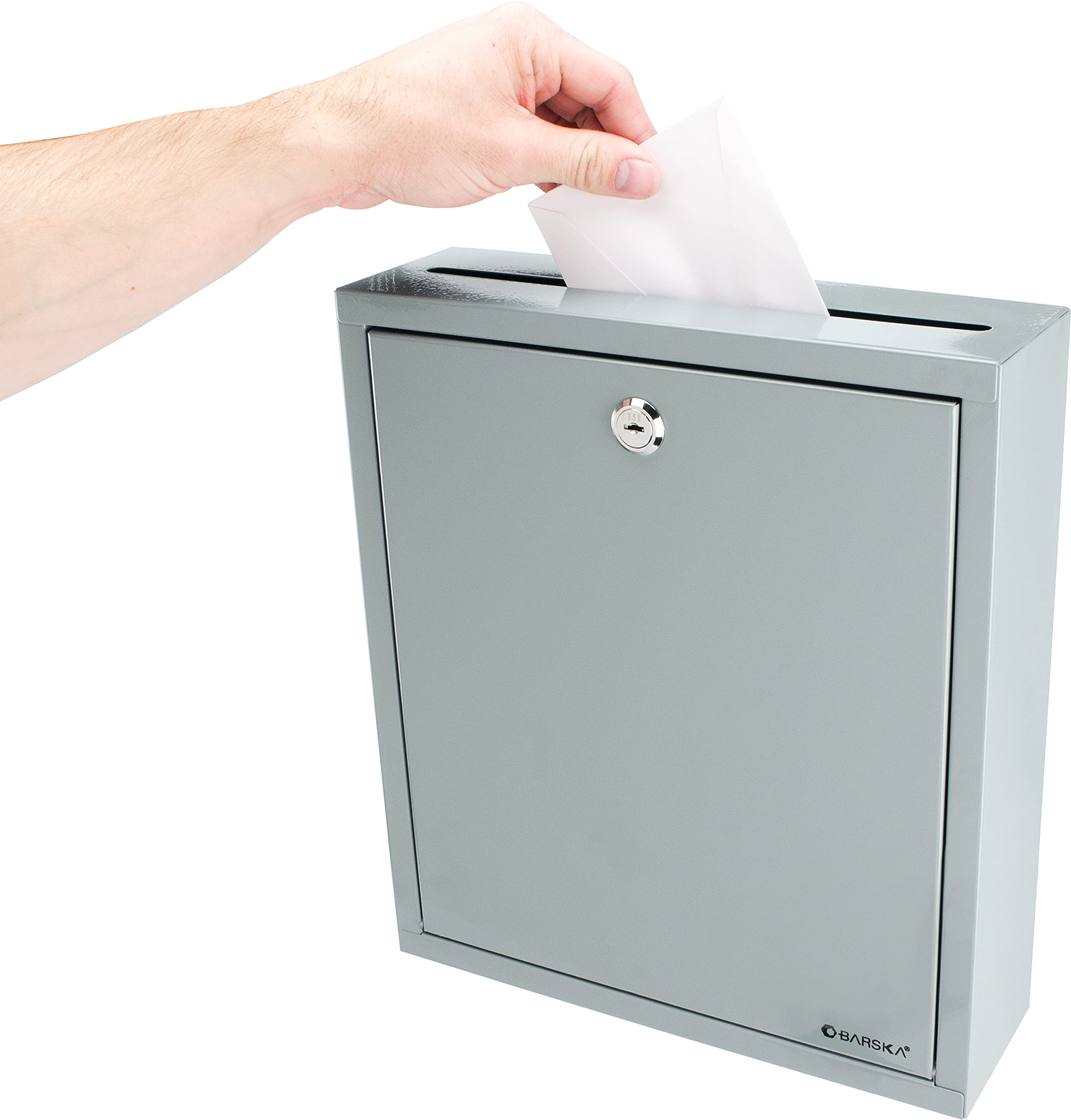 Photo 1 of Barska Wall Mount Multi-Purpose Locking Mail Suggestion Drop Box with Key Lock for Home Office Classroom