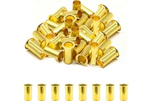 Siptenk 60PCS Brass Compression Tube Inserts for OD 3/8", Insert Tube Support Compression Sleeve Fitting, Sleeve Ferrules for Oil Water Air Pipe