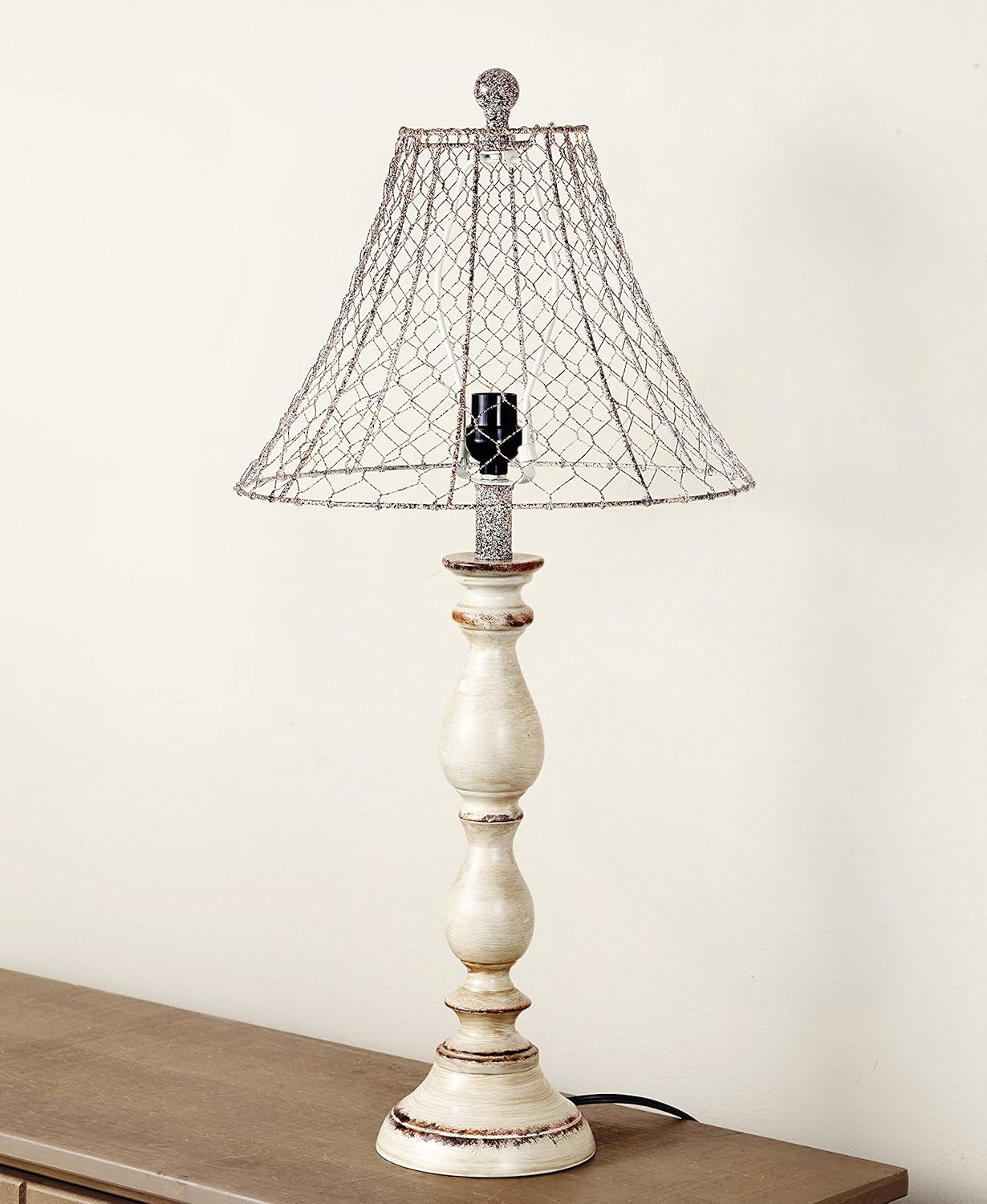 chicken wire table lamp