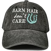 Hepandy Embroidered Hair Don't Care Hats