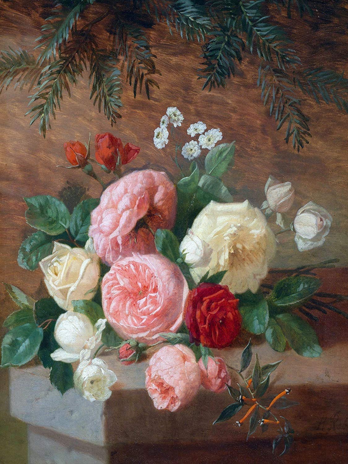 bouquet roses by J. Robie Tile Mural Kitchen Bathroom Wall Backsplash Ceramic