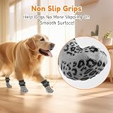 PICK FOR LIFE Dog Socks Paws Stop Licking with Velcro Grippers Grey M view 3