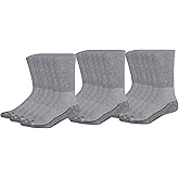 Dickies Men's Dri-Tech Comfort Crew Socks, Grey, 18 Pair