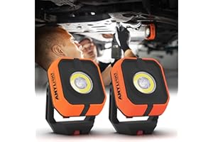 ANYLiGHT Work Lights, Magnetic Rechargeable with 4 Modes & 150° Rotatable, 1200LM Waterproof Portable with 360° Rotating Hook