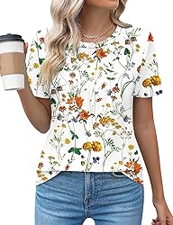 Kistore Womens Plus Size Short Sleeve Crew Neck