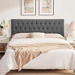Huatean Home Upholstered King Headboard, Button