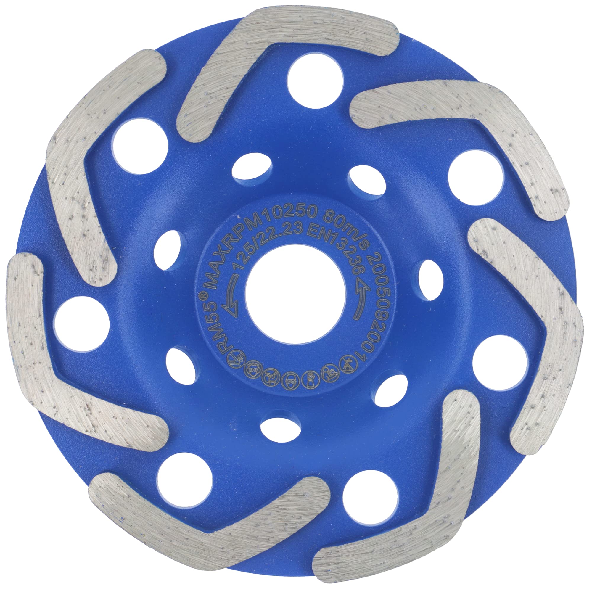 PRODIAMANT Premium Diamond Cup Wheel Special Wing Concrete / Universal 125 mm x 22.2 mm Diamond Cup Wheel 125 mm