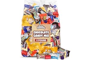 BUHA SWEETS Bulk Chocolate Candy Variety Mix - 2 Pound Assorted Individually Wrapped Chocolates for Trick-or-Treat, Gifts, Parties & Halloween Candy Bowls
