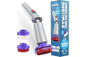 Synoshi PRO Electric Spin Scrubber, Bathroom & Shower Cleaner, Electric Cleaning Brush, Brosse Nettoyage Electrique. Cordless