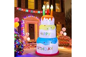HZGDEJTG 6ft Outdoor Inflatable Decoration with LDE Lights for Birthday Party, Garden, Patio, Lawn