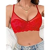 Avidlove Bralettes for Women Underwire Lace Floral Crossover Bra T-Shirt Everyday Bra Lingerie