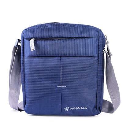 Vanwalk Navy Blue Men, Boys, Women, Girls Casual Nylon Unisex Sling Bag
