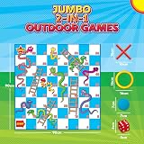 abeec Jumbo 2 in 1 Outdoor Games Snakes and Ladders Noughts & Crosses view 5