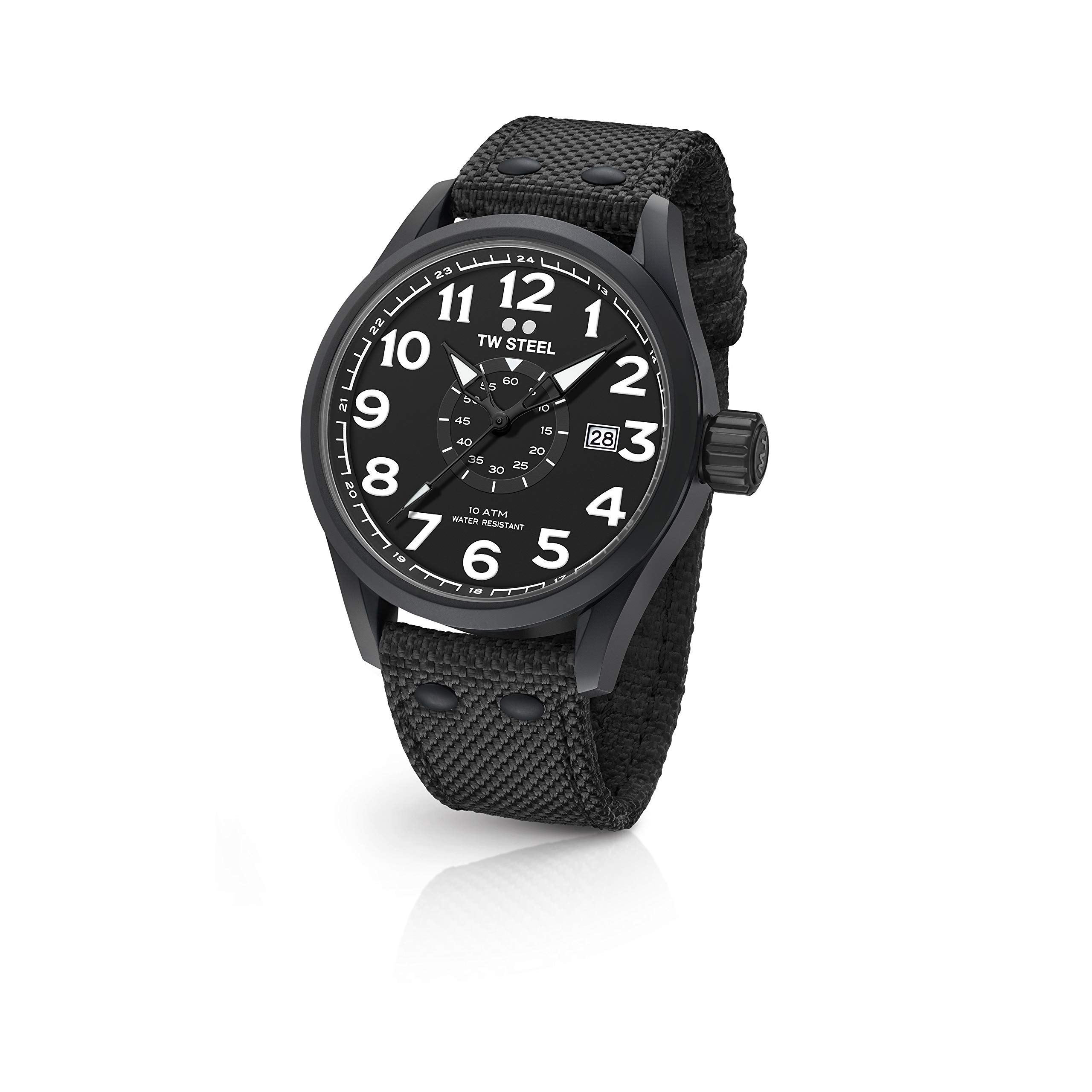 TW Steel Unisex Adult Quartz Watch, Analogue Classic Display and Textile Strap VS41