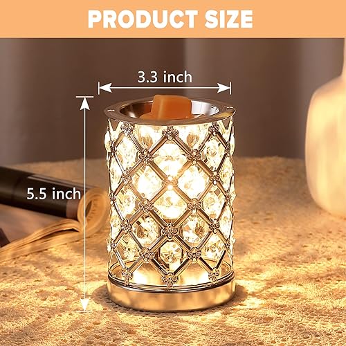 YUWENUS Crystal Electric Wax Melt Warmer, Wax Warmer for Scented 